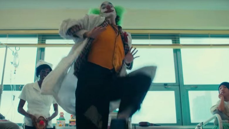 Fleck playing a clown for hospitalized kids