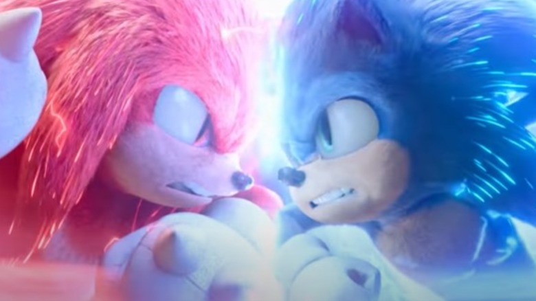 Knuckles and Sonic in Sonic 2