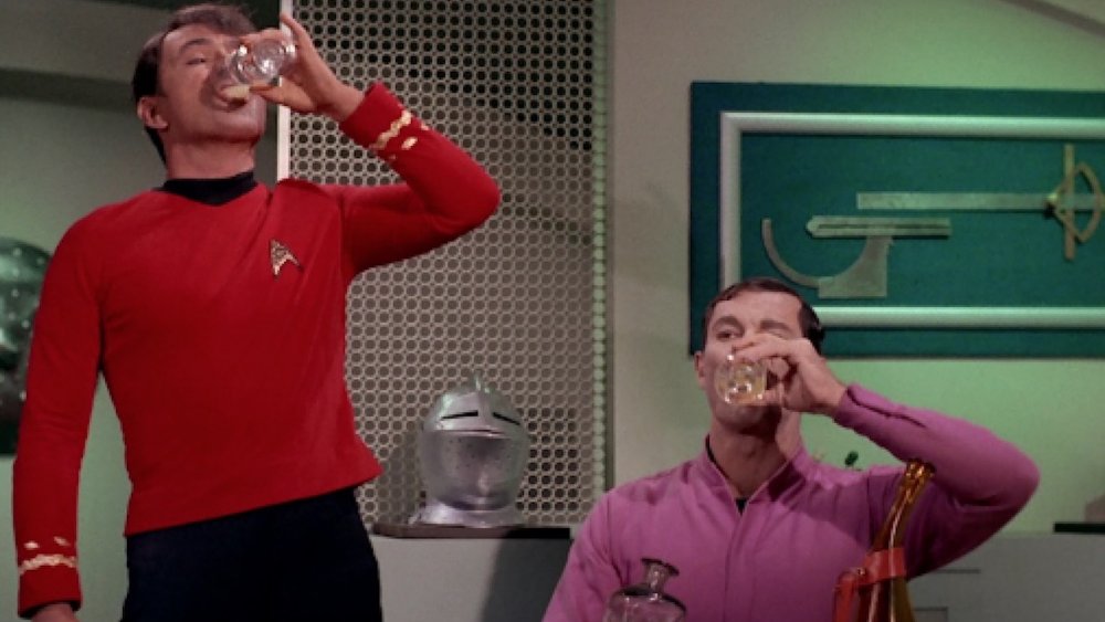 Scotty ties one on in Star Trek: The Original Series 