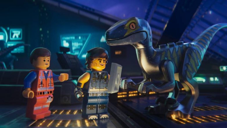 Rex, Emmet, and a raptor