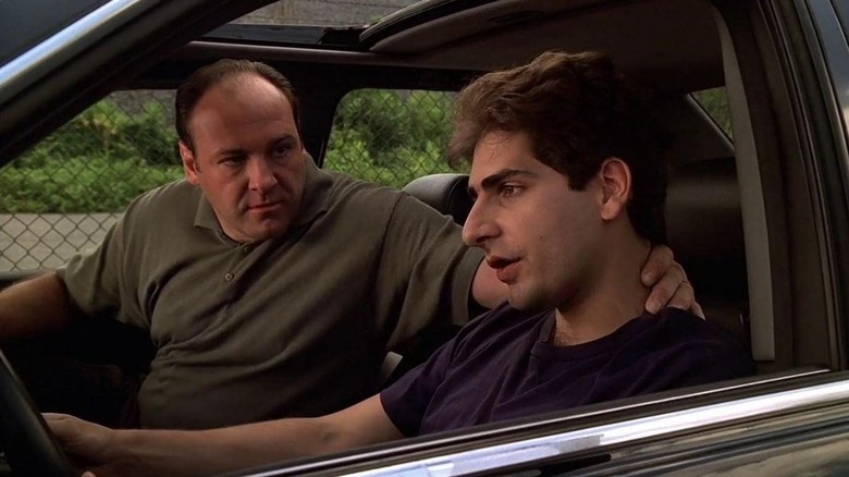 James Gandolfini and Michael Imperioli in "The Sopranos"