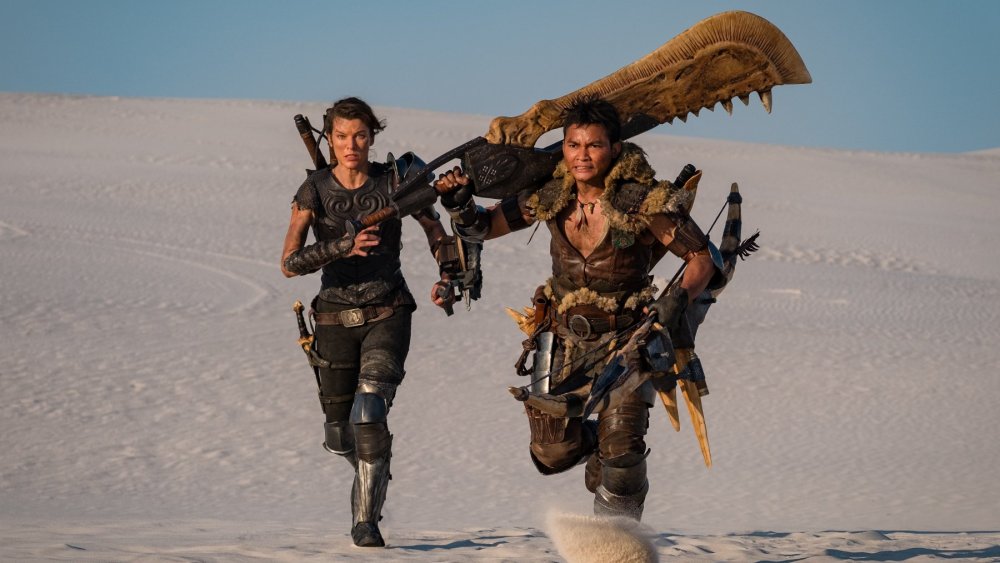 Milla Jovovich and Tony Jaa in Monster Hunter