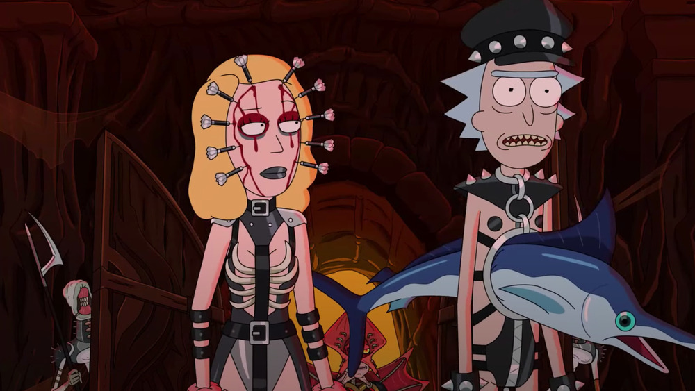 Beth and Rick Hellraiser outfits Rick and Morty season 5 trailer