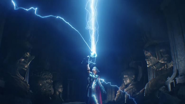 Mighty Thor uses Mjolnir 