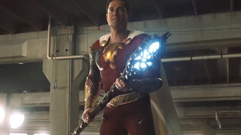 Shazam holding magic staff