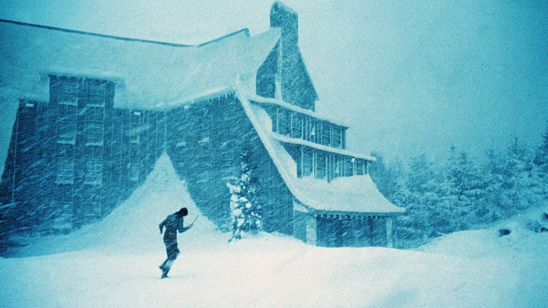 Overlook Hotel in snowstorm