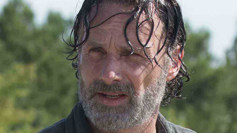 Rick Grimes wet with beard