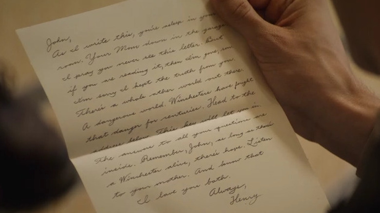 Henry's letter to John in cursive