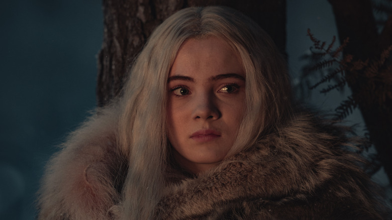 Freya Allan looks scared as Ciri in The Witcher season 2.