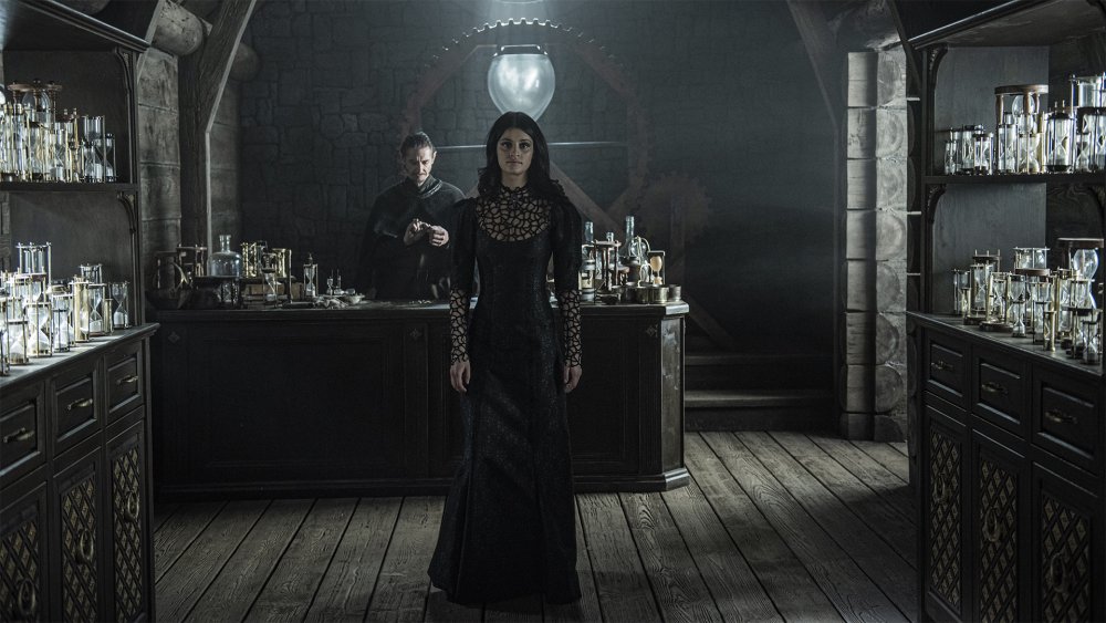 Yennifer in a magician's shop in The Witcher