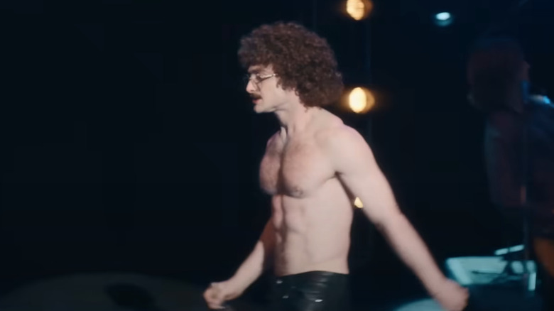 Daniel Radcliffe walks on-stage shirtless