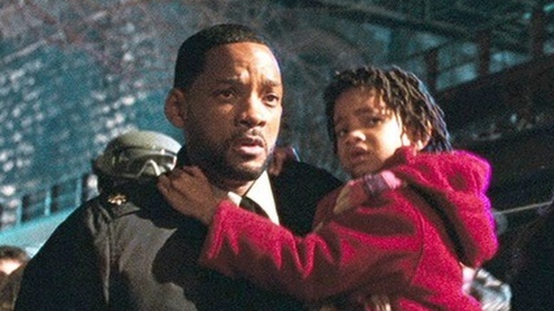 Will Smith holds Willow Smith