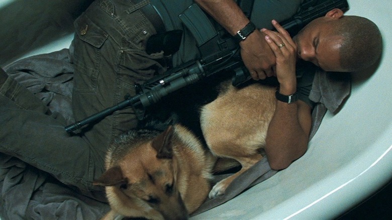 Will Smith with German Shepherd