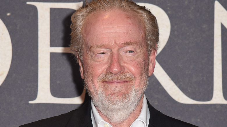 Ridley Scott squinting