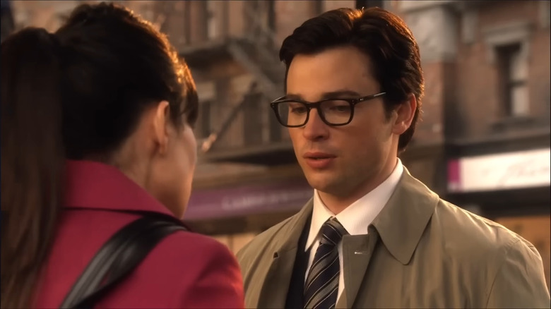 Clark Kent wearing glasses