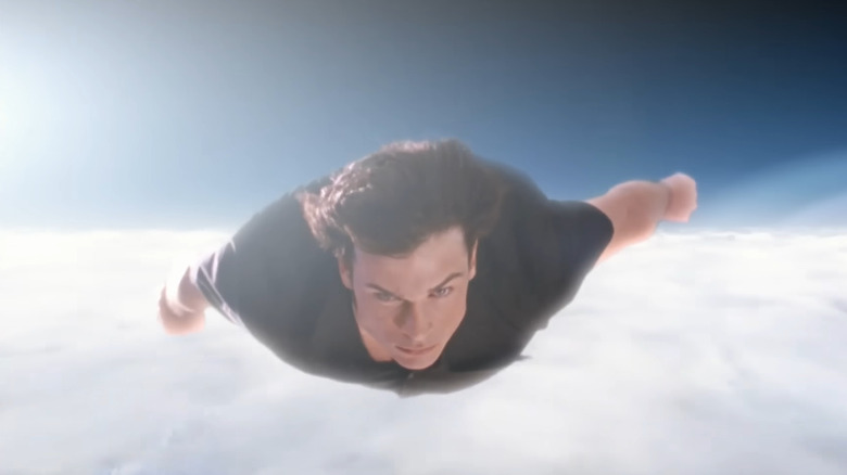 Clark Kent flying