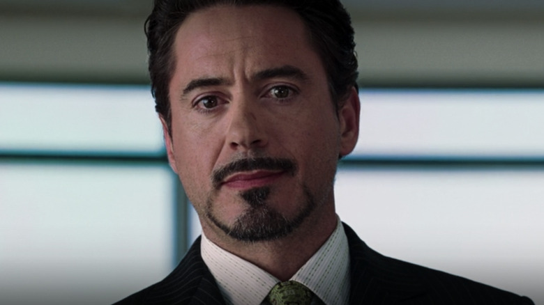 Tony Stark reveals his secret identity in "Iron Man"