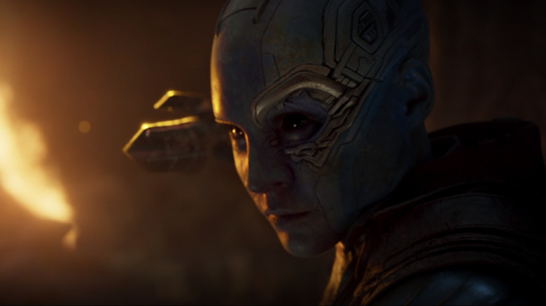 Nebula hesitates before killing Gamora in "Guardians of the Galaxy Vol. 2"