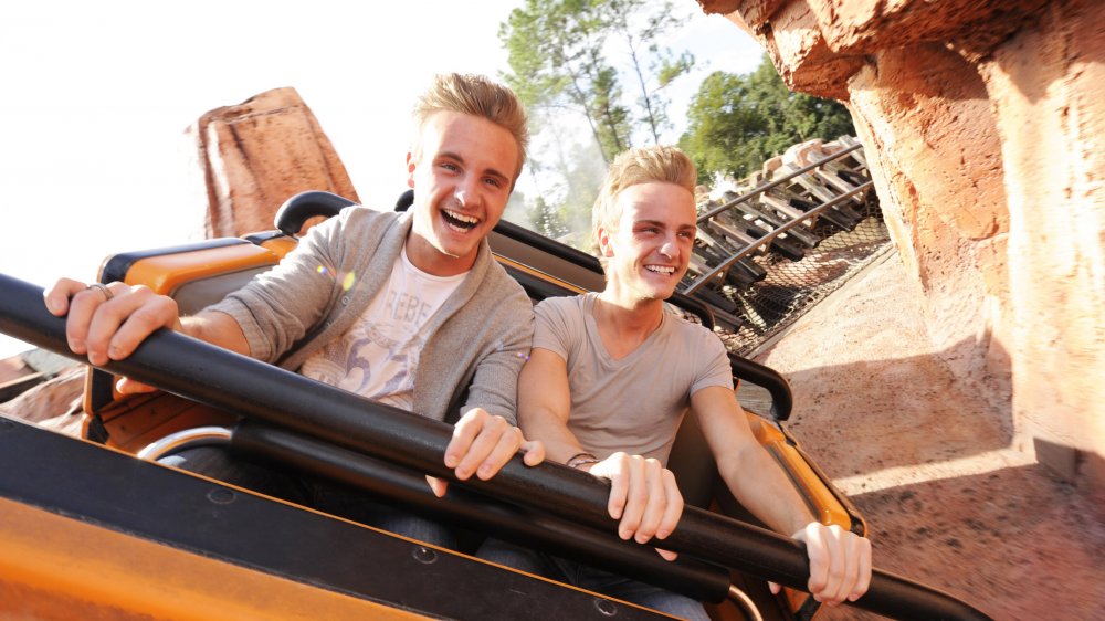 The Carter Twins enjoy Disney World's Big Thunder Mountain Railroad roller coaster