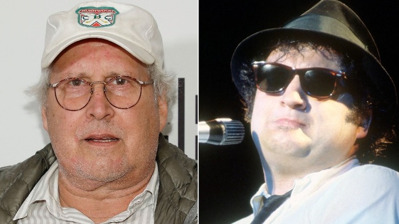 Chevy Chase and John Belushi