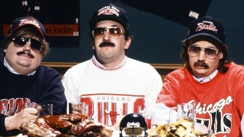 Farley, Smigel, and Myers as the Superfans