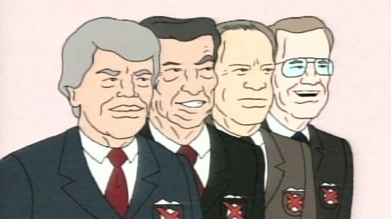 Ford, Reagan, Bush, and Carter in The X-Presidents