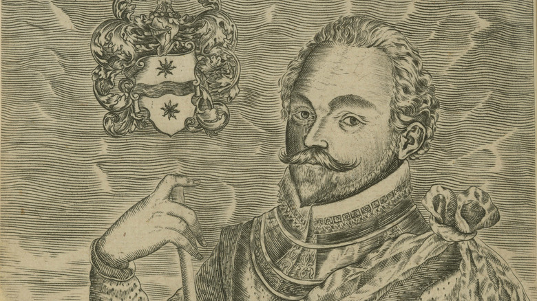Sir Francis Drake poses for the artist