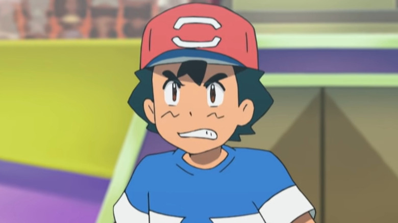 Ash fighting in a Pokémon battle