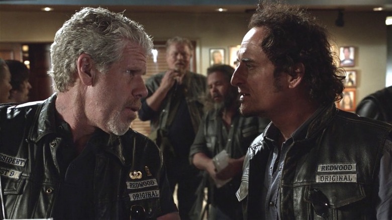 Tig and Clay face to face in the clubhouse