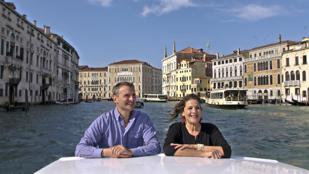 Phil Rosenthal on boat in Venice