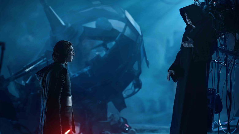 Kylo Ren confronting Palpatine on Exegol