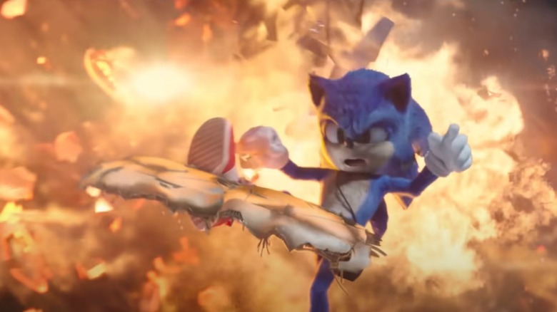 Sonic riding explosion