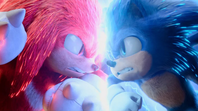 Sonic and Knuckles fighting