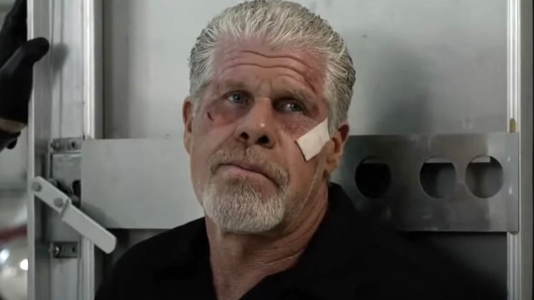 Clay Morrow bandage on face