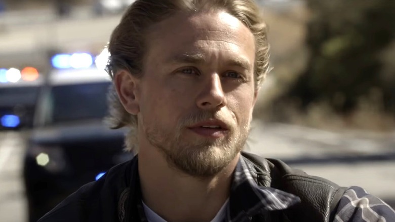 Jax Teller followed by police car