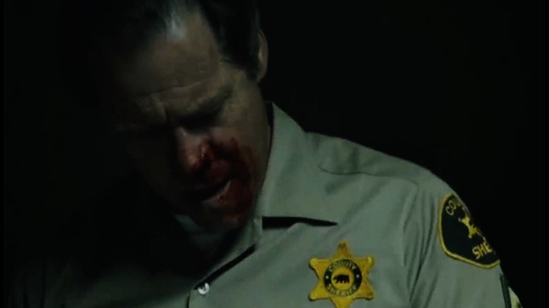 Officer Mackey bleeding