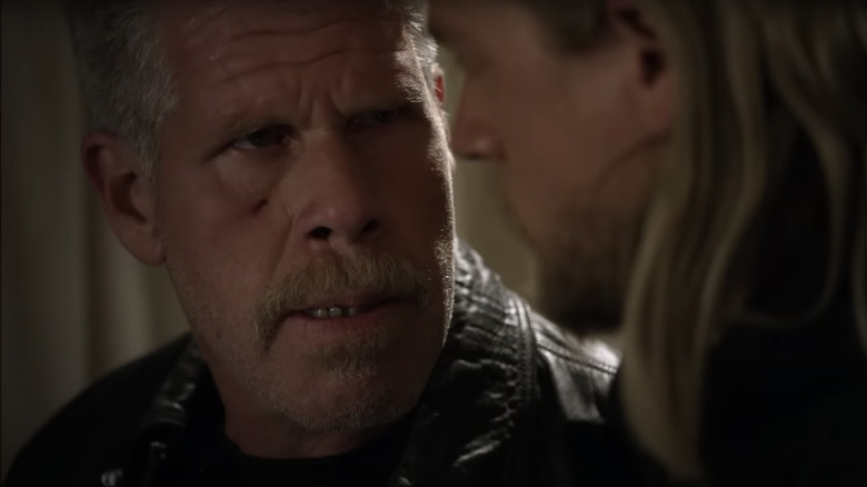 Clay Morrow with a cut under his eye