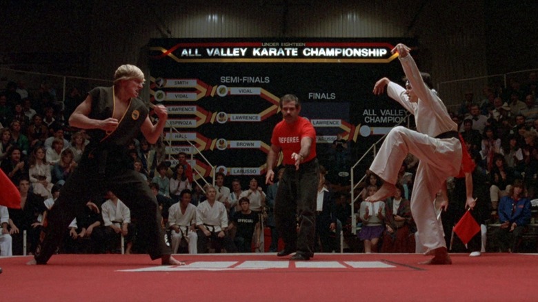 Daniel fighting Johnny in The Karate Kid 