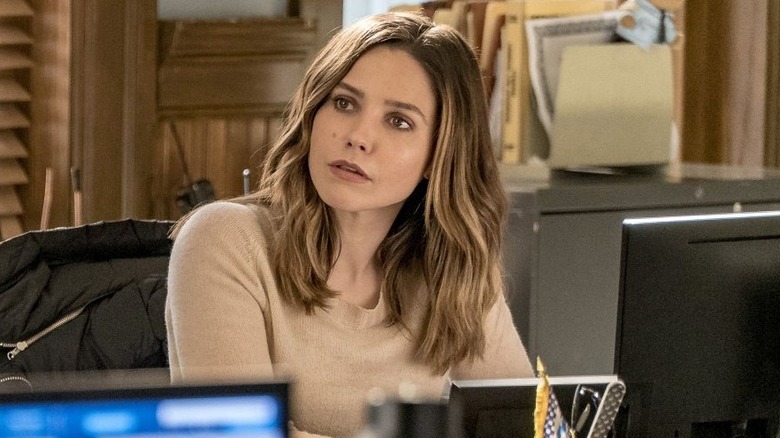 Erin Lindsay at her desk