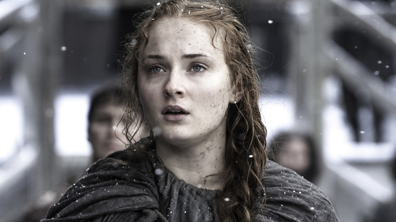 Sansa looking worried