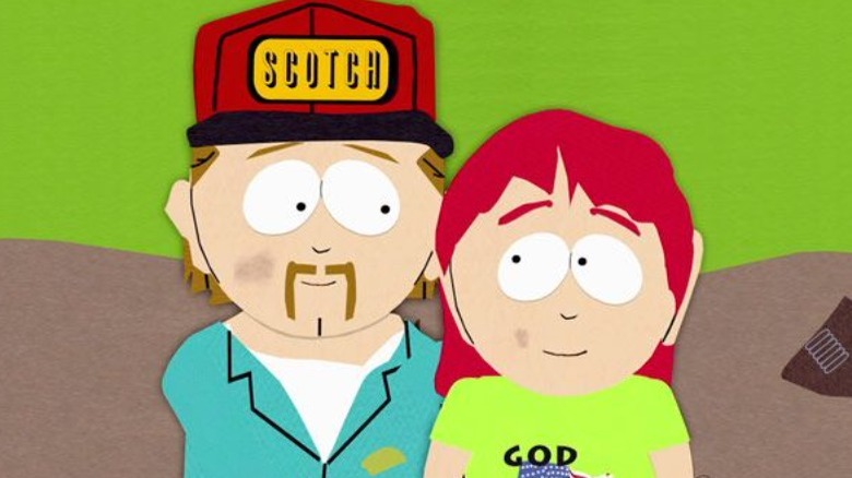 Kenny's parents sitting together in South Park