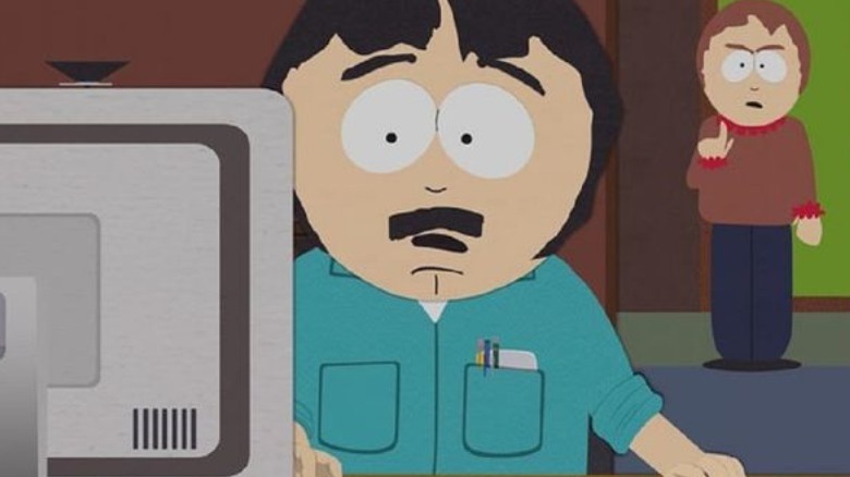 Randy on a computer in South Park