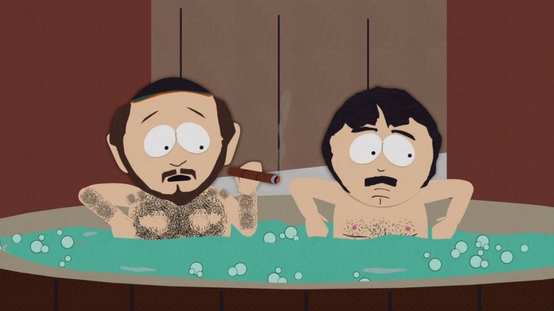 Gerald and Randy in hot tub