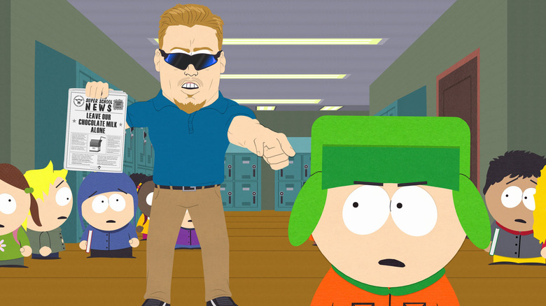 PC Principal scolds Kyle Broflovski in South Park