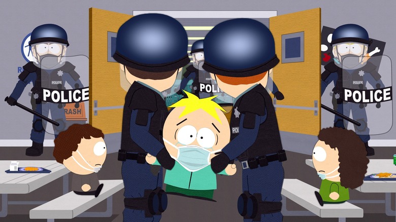 South Park's Butters is taken by police. 