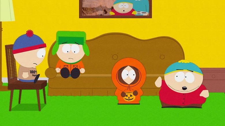 The South Park cast in a house