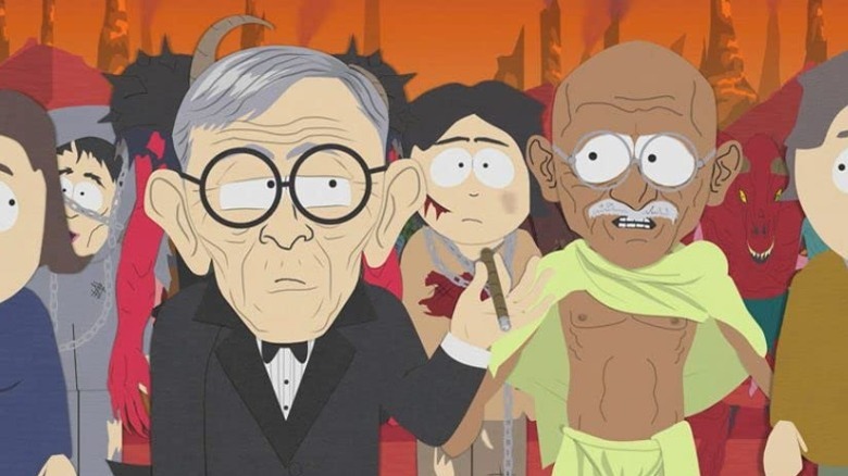 George Burns and Gandhi in Hell