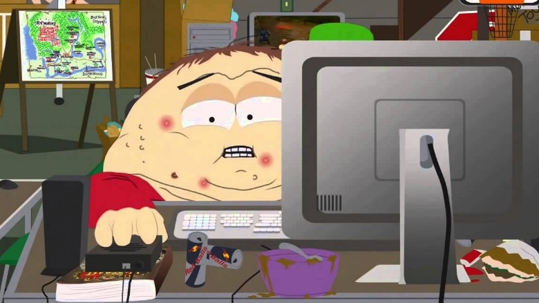 Cartman playing World of Warcraft