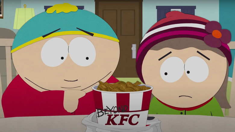 Cartman tricks Heidi into eating KFC