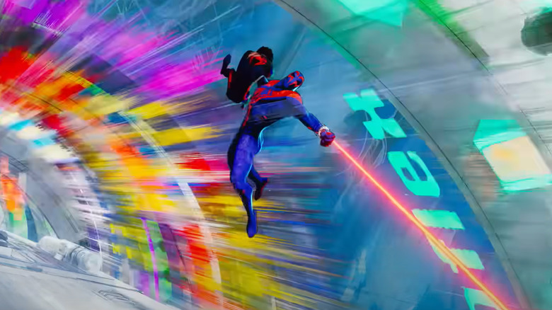 Spider-Man 2099 slamming Miles